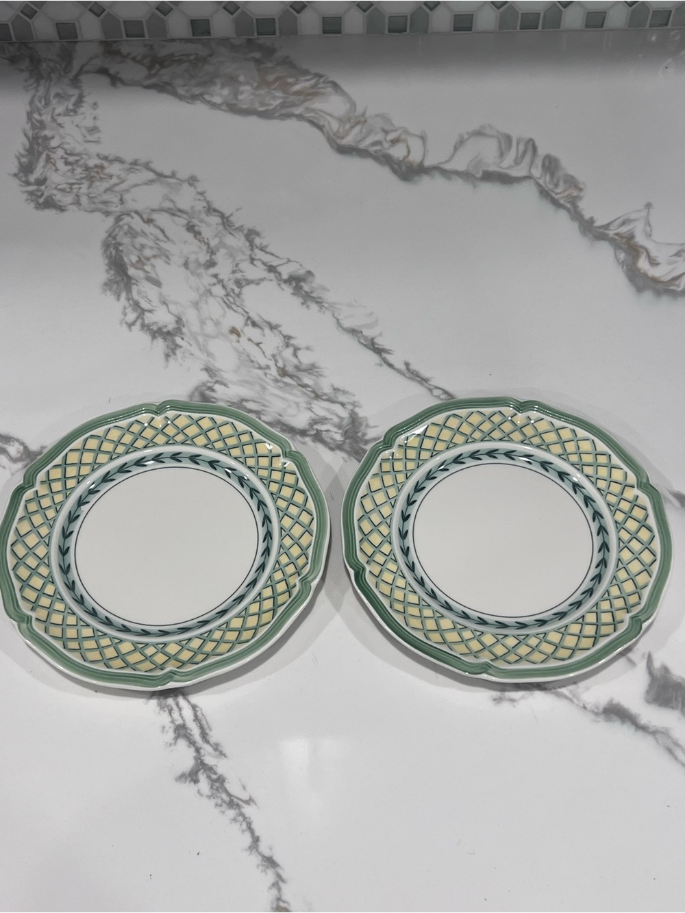 2 Villeroy & Boch French Garden Orange Bread & Butter Plate 6 3/4 inch diamater